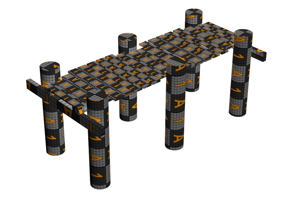 The 3D design of water jetty for the game Survival Rookies.
