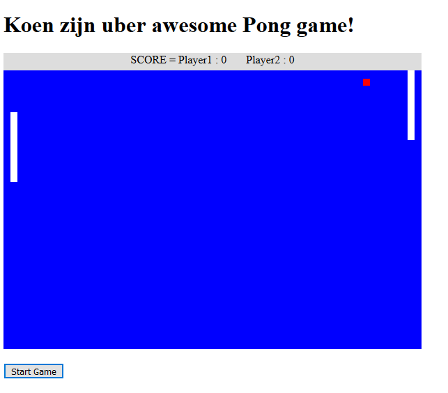 A simple pong game made with javascript.