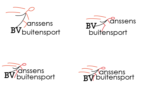 Different logo designs for Jansens Buitensport BV.